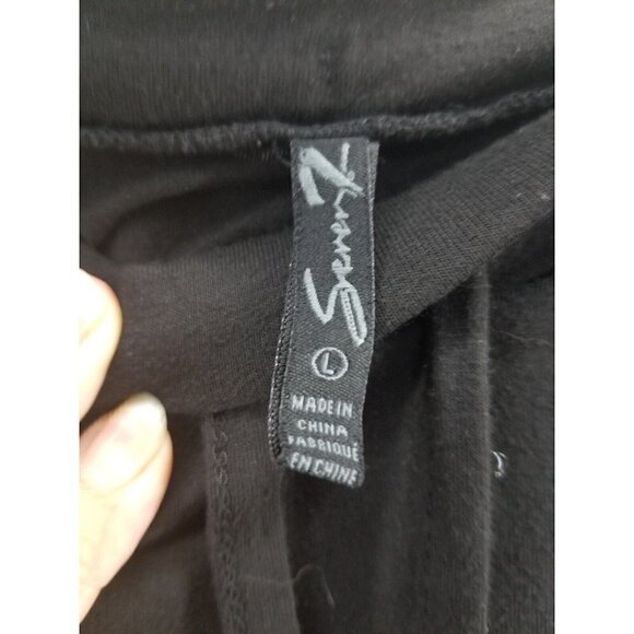 Seven7 Womens L Midi Skirt Stretch Knit Black Drawstring Pull On - Picture 4 of 8